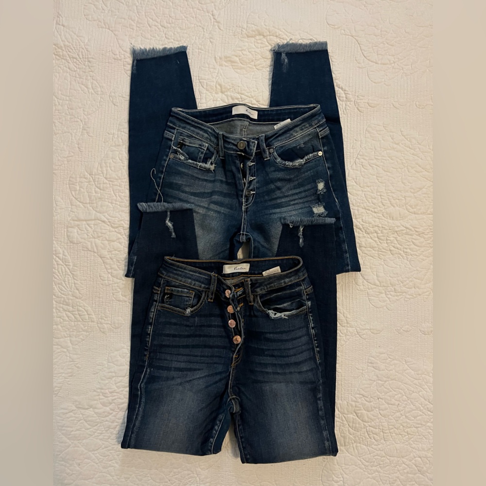Kancan Button Fly Jeans- 2 pr size 5